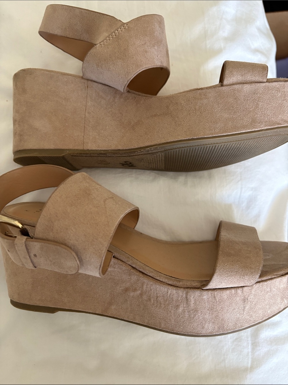 New Day Suede Double-Strap Women's Sandals in Tan